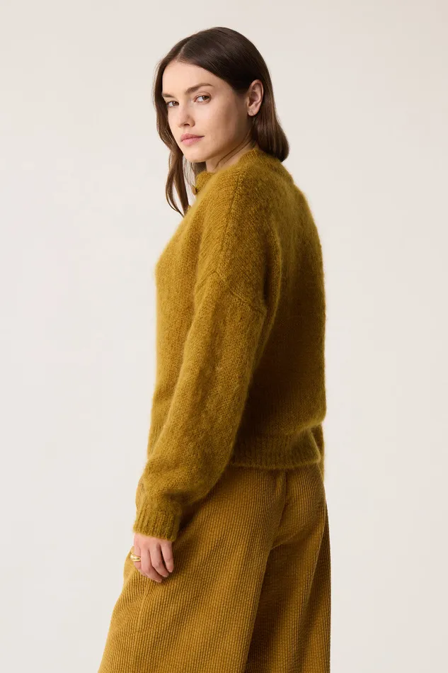 Women Cardigan Chidonie Erable Gilet Mohair Jaune Des Petits Hauts Jumpers and Cardigans