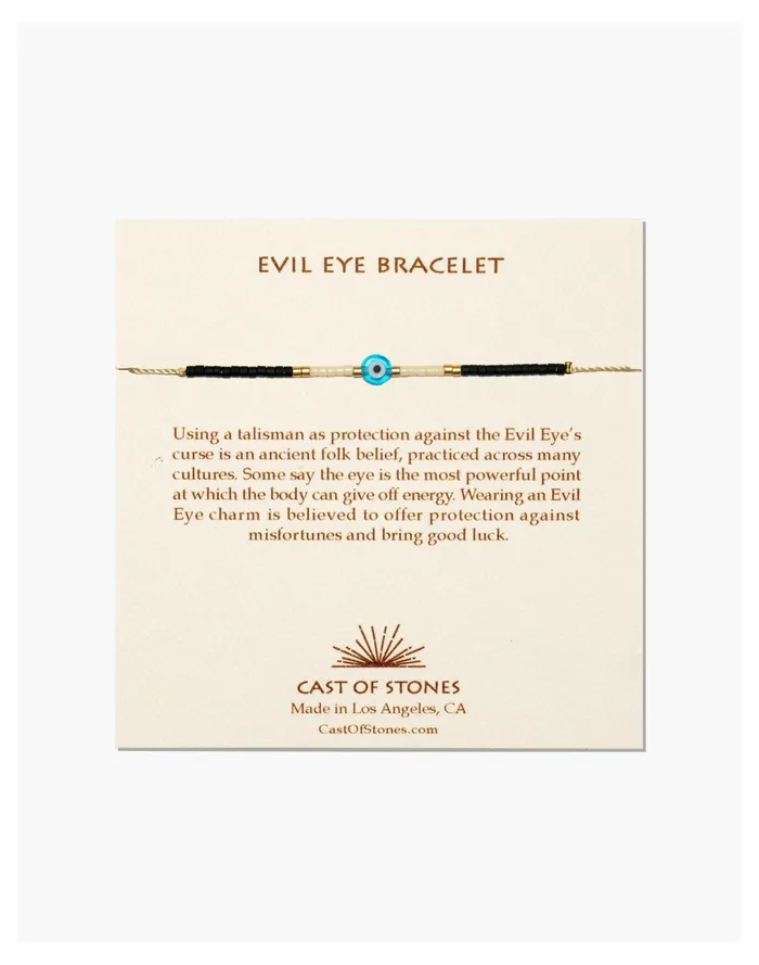 Women Cast Of Stones Evil Eye Bracelet In Turquoise And White Blue Multi Madewell Bracelets