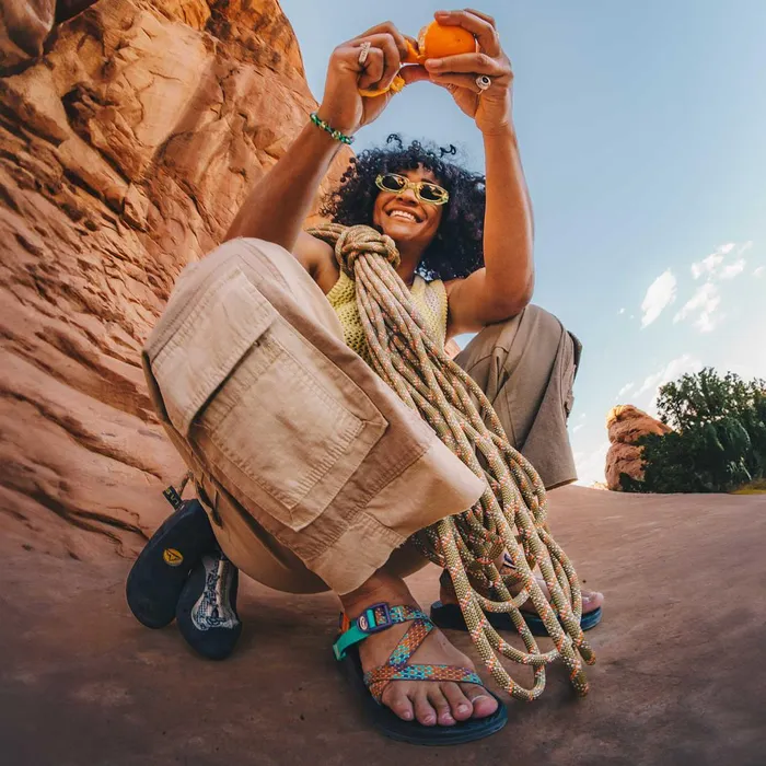 Women Chaco Z Adjustable Sandals Climbing Z1 Classic Sandal Climbing Marmalade