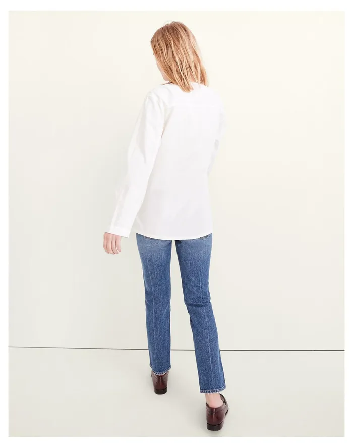 Women Chambray Flap Pocket Popover Shirt Pure White Madewell Tops and Shirts Women Chambray Flap Pocket Popover Shirt Pure White Madewell Tops and Shirts