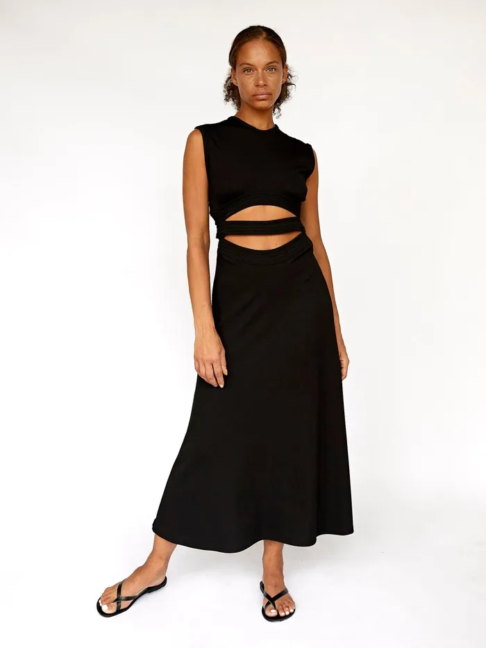 Women Christopher Esber 8211 Verner Multi Corset Bind Dress In Black The UNDONE Dresses