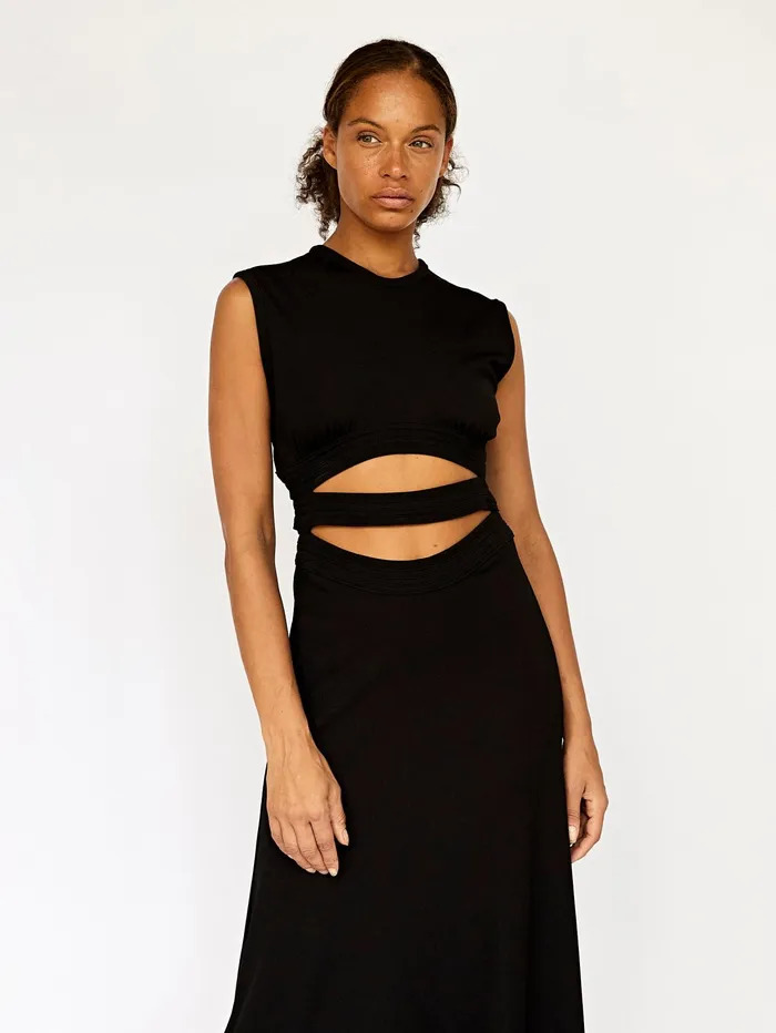 Women Christopher Esber 8211 Verner Multi Corset Bind Dress In Black The UNDONE Dresses
