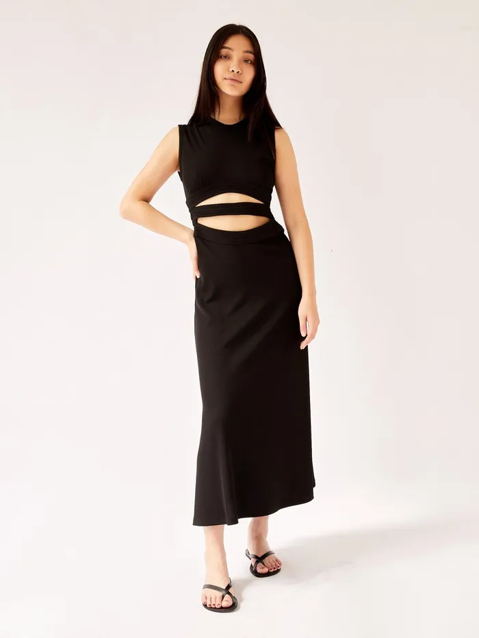 Women Christopher Esber 8211 Verner Multi Corset Bind Dress In Black The UNDONE Dresses