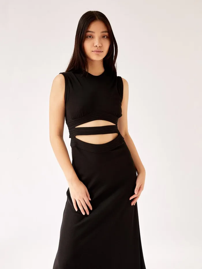 Women Christopher Esber 8211 Verner Multi Corset Bind Dress In Black The UNDONE Dresses