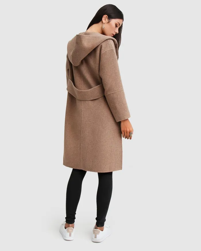 Women Coats and Jackets Belle and Bloom Walk This Way Wool Blend Oversized Coat 8211 Oat