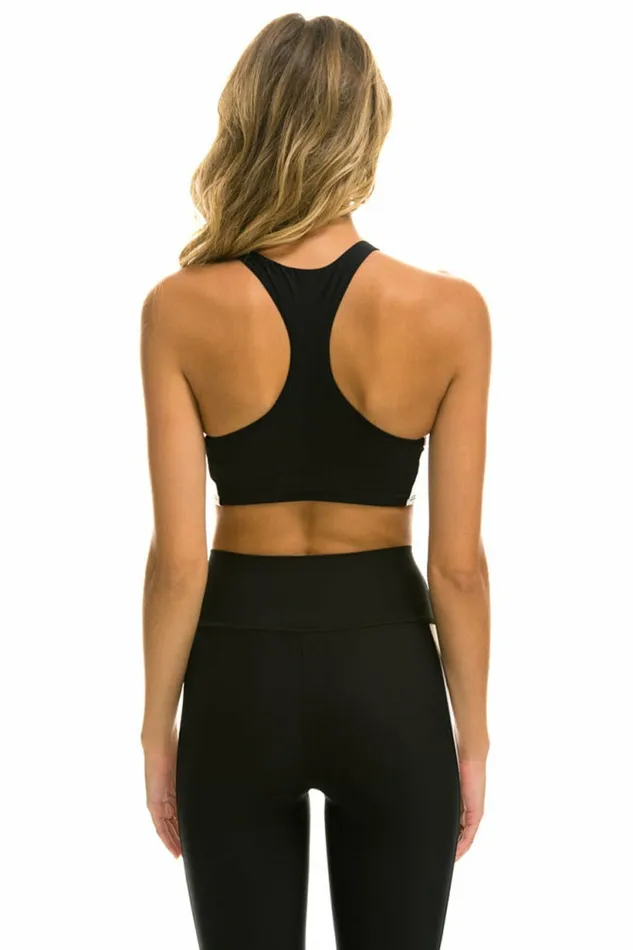 Women COLOR BLOCK RACER SPORTS BRA 8211 BLACK Aviator Nation SportsBras Women COLOR BLOCK RACER SPORTS BRA 8211 BLACK Aviator Nation SportsBras