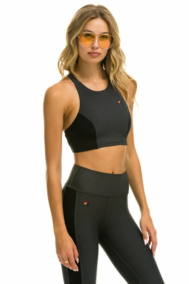 Women COLOR BLOCK RACER SPORTS BRA 8211 TITANIUM Aviator Nation SportsBras Women COLOR BLOCK RACER SPORTS BRA 8211 TITANIUM Aviator Nation SportsBras