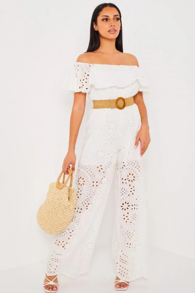 Women Combinaison Pantalon Blanche En Crochet White Brentiny Paris Playsuits Women Combinaison Pantalon Blanche En Crochet White Brentiny Paris Playsuits