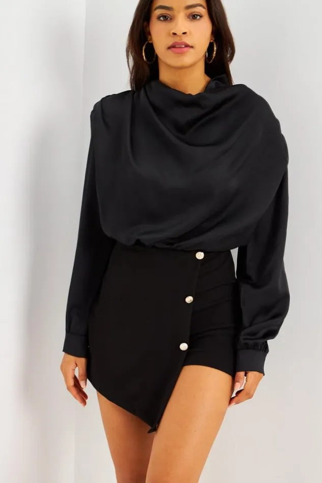 Women Combishort BiMatire Noire Style JupeShort Black Brentiny Paris Playsuits Women Combishort BiMatire Noire Style JupeShort Black Brentiny Paris Playsuits