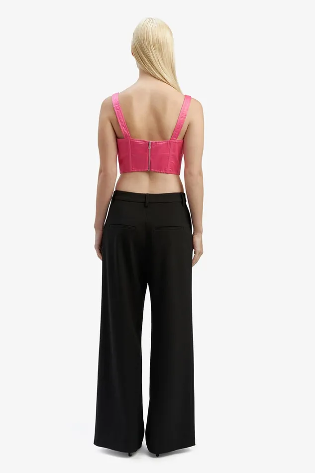 Women Corsets Bardot Satin Corset Bustier In Hot Pink Hot Pink Women Corsets Bardot Satin Corset Bustier In Hot Pink Hot Pink