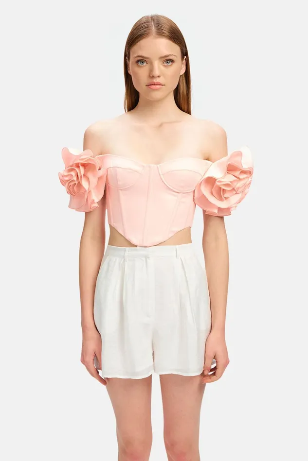 Women Corsets Bardot Sigma Corset Top In Soft Pink Soft Pink