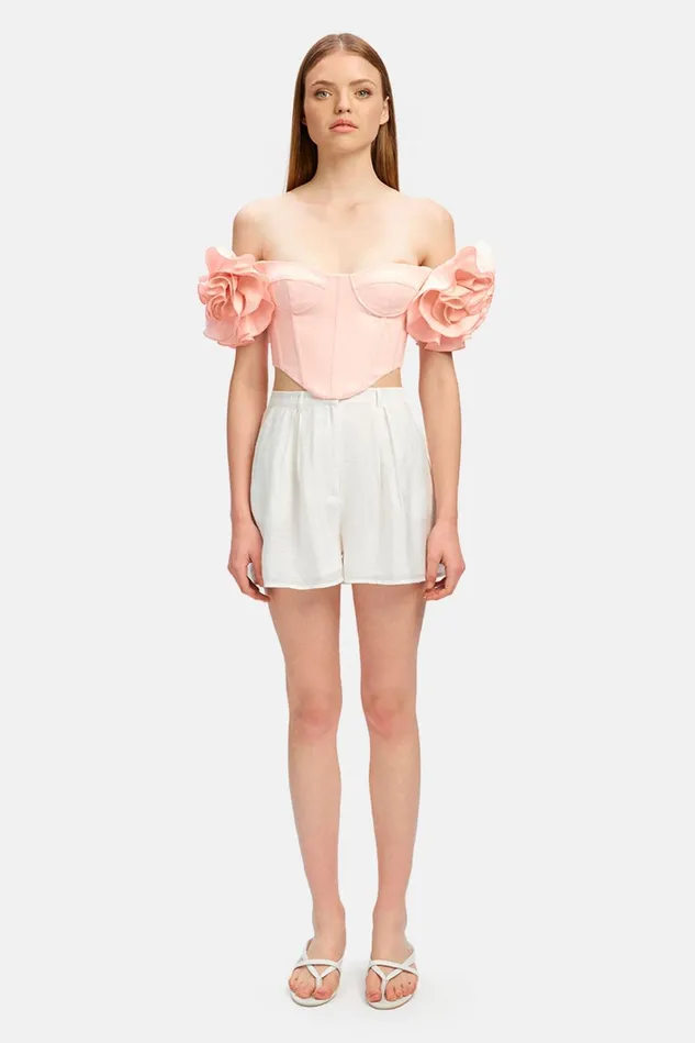 Women Corsets Bardot Sigma Corset Top In Soft Pink Soft Pink