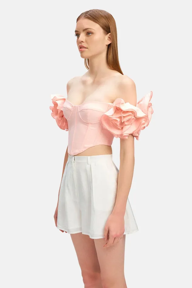 Women Corsets Bardot Sigma Corset Top In Soft Pink Soft Pink