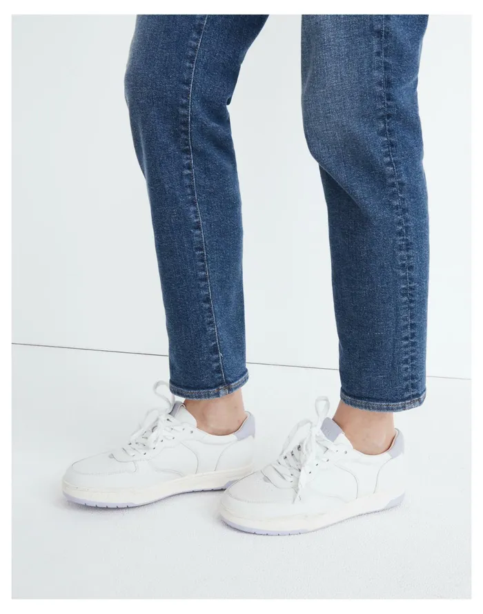 Women Court Low Top Sneakers In White And Purple Distant Lavander Multi Madewell Sneakers Women Court Low Top Sneakers In White And Purple Distant Lavander Multi Madewell Sneakers