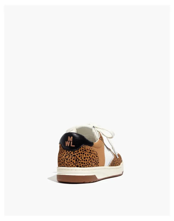 Women Court Sneakers In Spotted Calf Hair Amber Brown Multi Madewell Sneakers Women Court Sneakers In Spotted Calf Hair Amber Brown Multi Madewell Sneakers