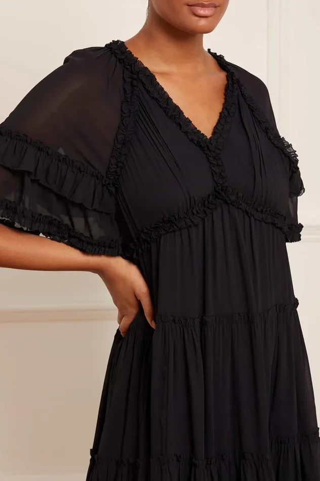 Women Day Dresses Needle and Thread Dora Chiffon Ankle Gown Black Women Day Dresses Needle and Thread Dora Chiffon Ankle Gown Black