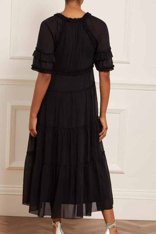 Women Day Dresses Needle and Thread Dora Chiffon Ankle Gown Black Women Day Dresses Needle and Thread Dora Chiffon Ankle Gown Black