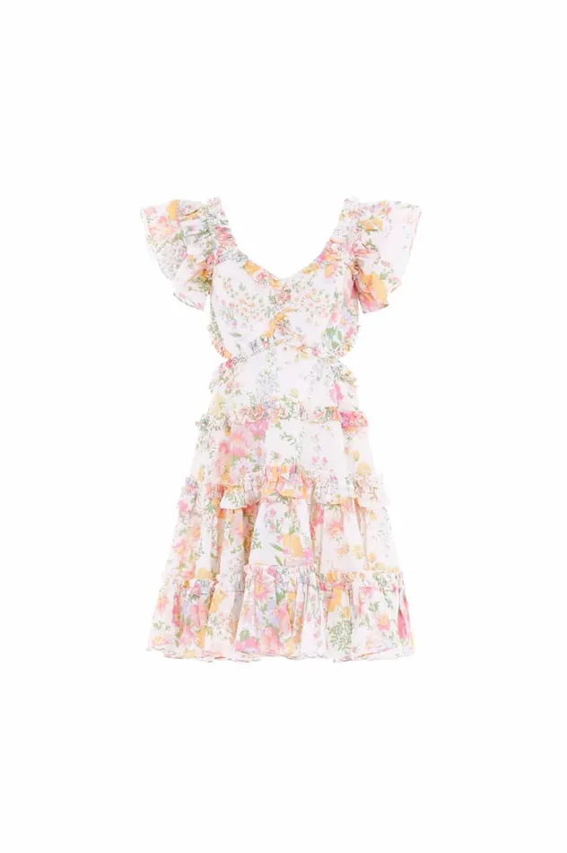 Women Day Dresses Needle and Thread Sunrise Bloom Backless Cotton Micro Mini Dress Multi