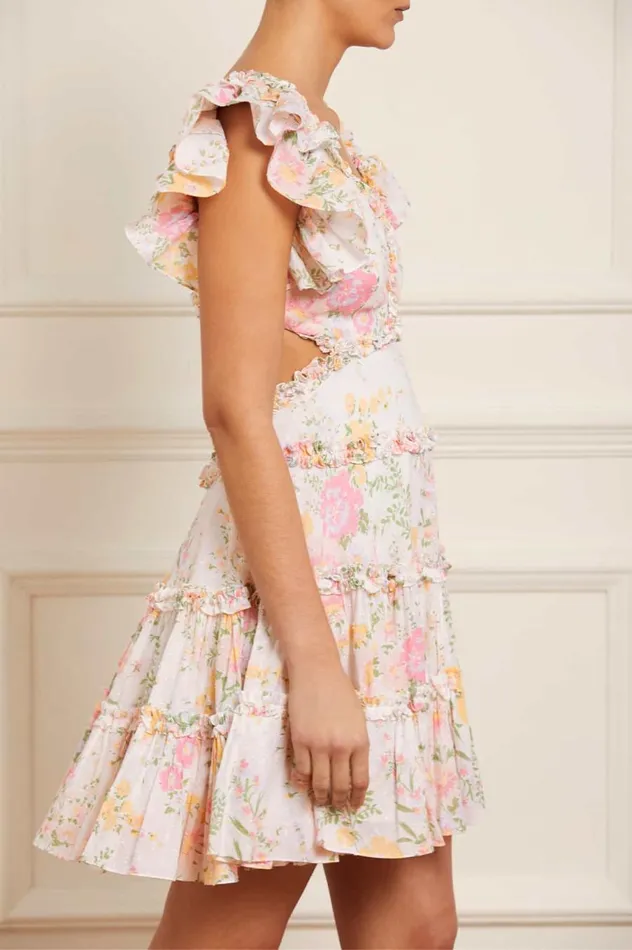 Women Day Dresses Needle and Thread Sunrise Bloom Backless Cotton Micro Mini Dress Multi