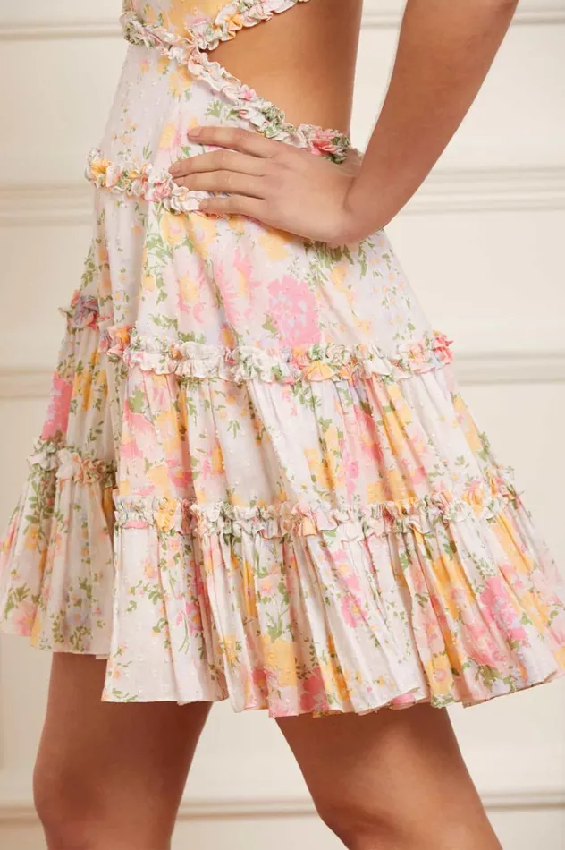 Women Day Dresses Needle and Thread Sunrise Bloom Backless Cotton Micro Mini Dress Multi