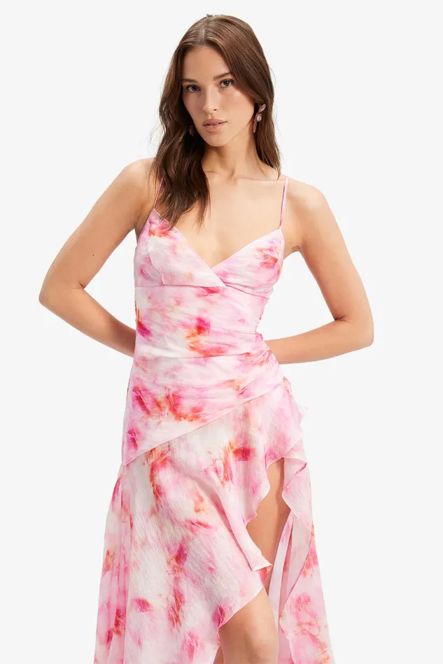 Women Day To Night Dresses Bardot Sorella Printed Midi Dress In Pink Tie Dye Pink Tie Dye Women Day To Night Dresses Bardot Sorella Printed Midi Dress In Pink Tie Dye Pink Tie Dye