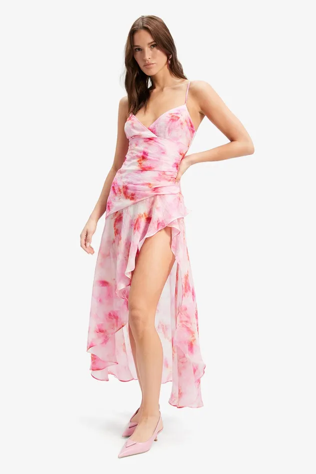 Women Day To Night Dresses Bardot Sorella Printed Midi Dress In Pink Tie Dye Pink Tie Dye Women Day To Night Dresses Bardot Sorella Printed Midi Dress In Pink Tie Dye Pink Tie Dye