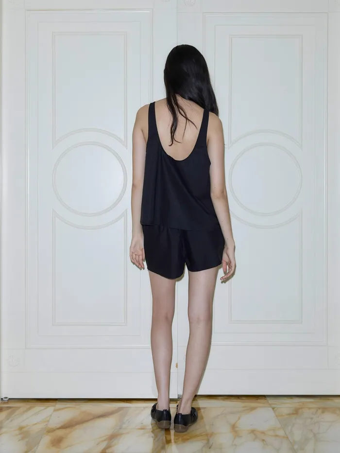 Women Deiji Studios 8211 U Shape Cotton Set In Black The UNDONE Loungewear