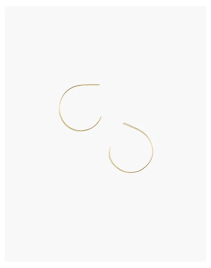 Women Delicate Collection Demi Fine 14k Gold Filled Medium Hoop Earrings 14k Gold Fill Madewell Earrings