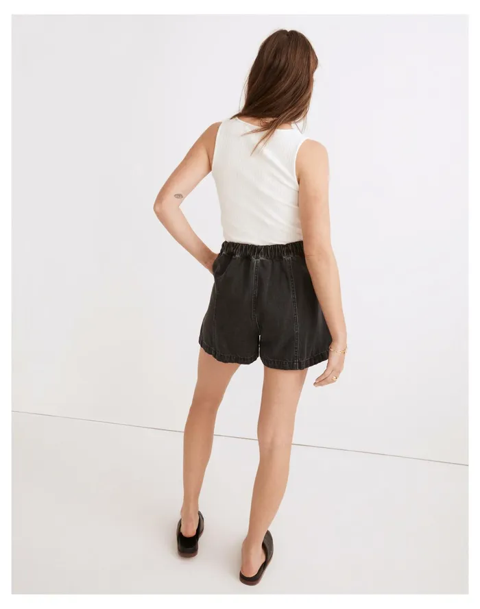 Women Denim Easy Pull On Shorts In Lunar Wash Lunar Wash Madewell Shorts Women Denim Easy Pull On Shorts In Lunar Wash Lunar Wash Madewell Shorts