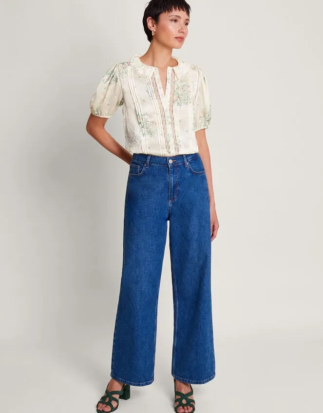 Women Dianna Satin Blouse Ivory Monsoon Tops and Blouses