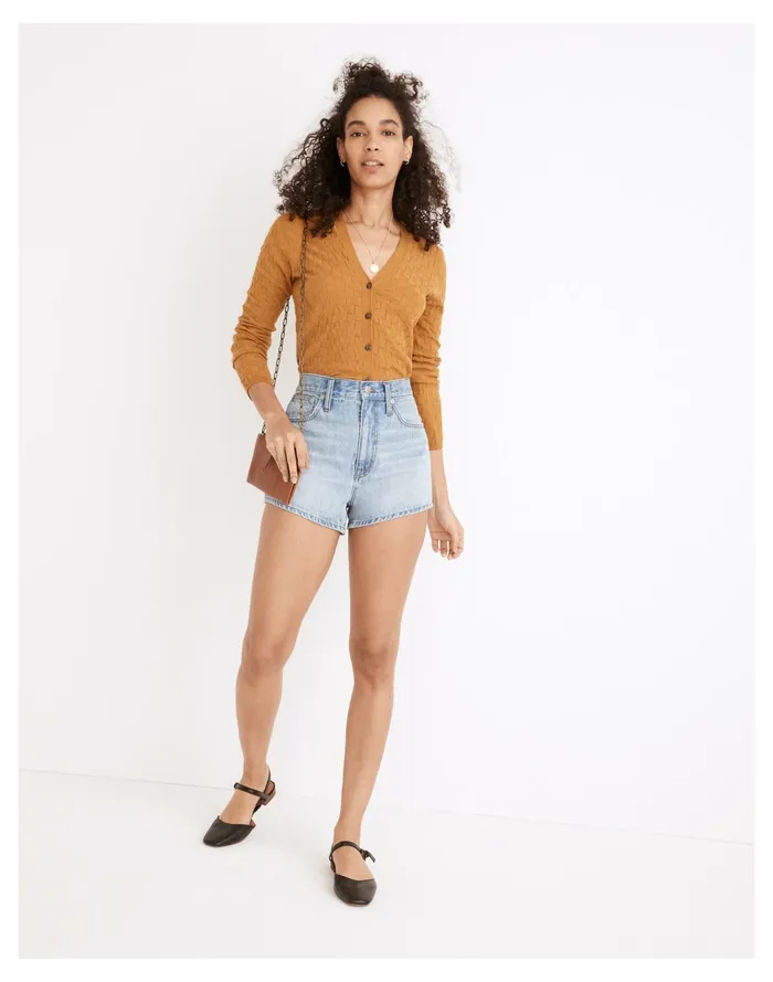 Women Dolphin Jean Shorts In Cadell Wash Cadell Wash Madewell Shorts