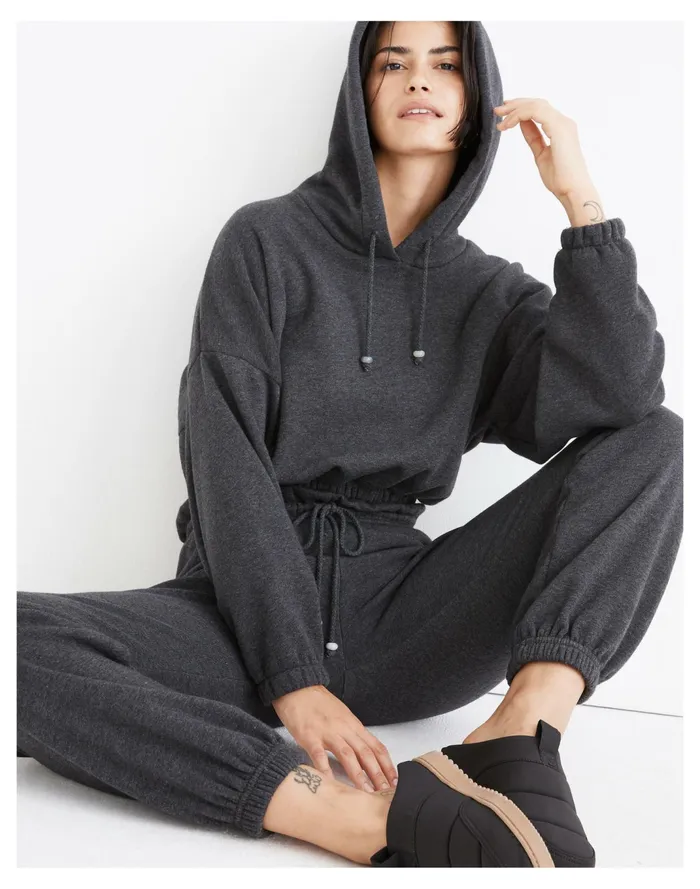 Women Donni Vintage Fleece Gem Sweatpants Jet Madewell Sweatshirts and Sweatpants