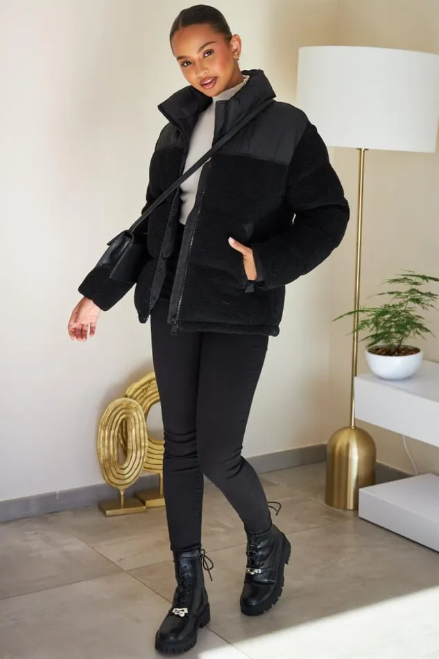 Women Doudoune Noir Courte BiMatire En Peau De Mouton Black Brentiny Paris Parkas And Down Jackets Women Doudoune Noir Courte BiMatire En Peau De Mouton Black Brentiny Paris Parkas And Down Jackets