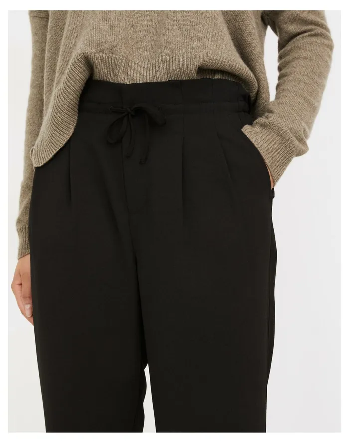 Women Drapey Drawstring Paperbag Pants True Black Madewell Pants Women Drapey Drawstring Paperbag Pants True Black Madewell Pants