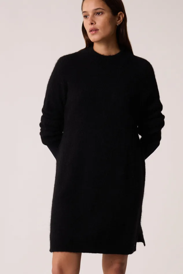 Women Dress Bemilie Noir Robe Alpaga Superfine Noire Des Petits Hauts Dresses and Skirts