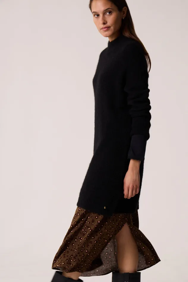 Women Dress Bemilie Noir Robe Alpaga Superfine Noire Des Petits Hauts Dresses and Skirts