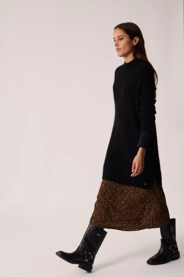 Women Dress Bemilie Noir Robe Alpaga Superfine Noire Des Petits Hauts Dresses and Skirts