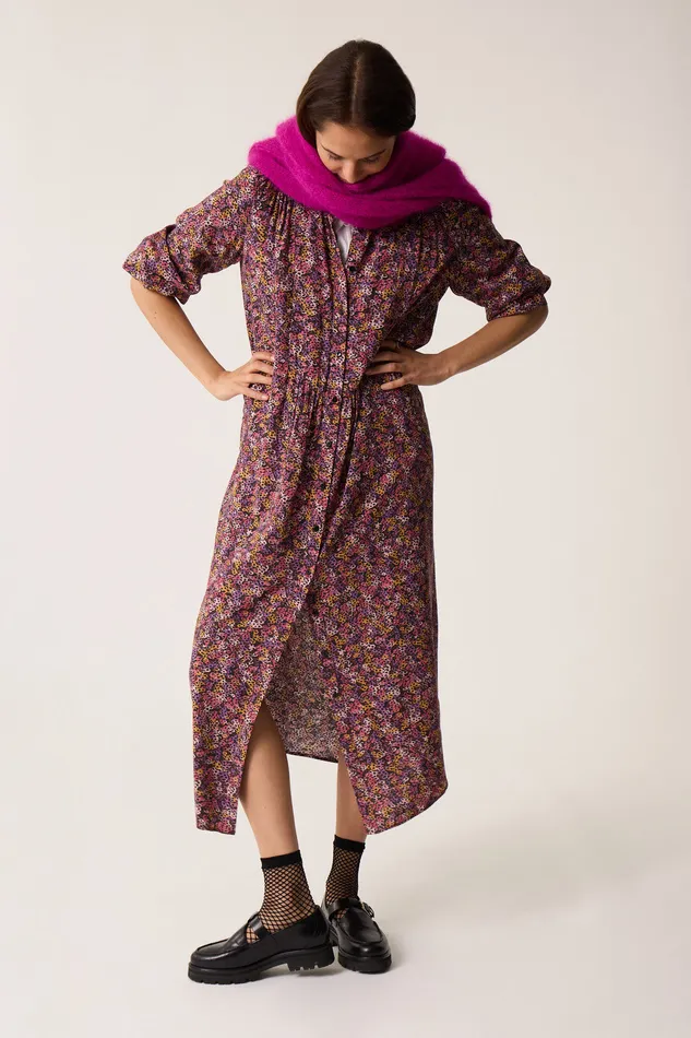 Women Dress Tameo Autumn Robe Viscose Multicolore Des Petits Hauts Dresses and Skirts