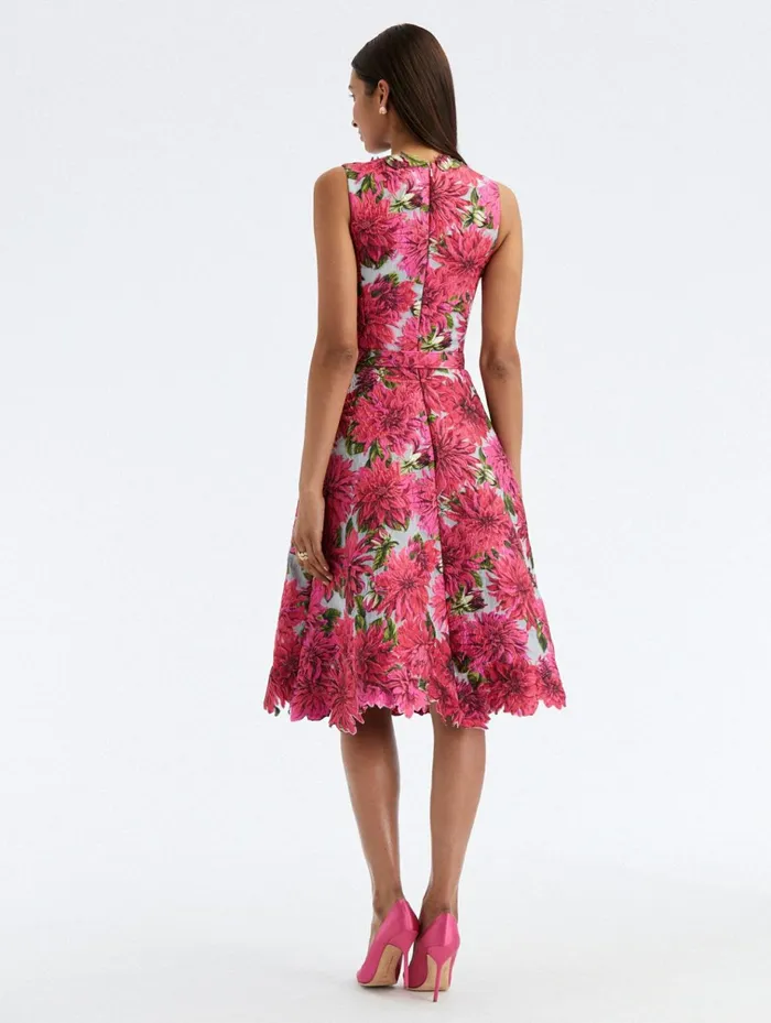 Women Dresses Oscar De La Renta Dahlia Fil Coup Dress Fuchsiablue Women Dresses Oscar De La Renta Dahlia Fil Coup Dress Fuchsiablue