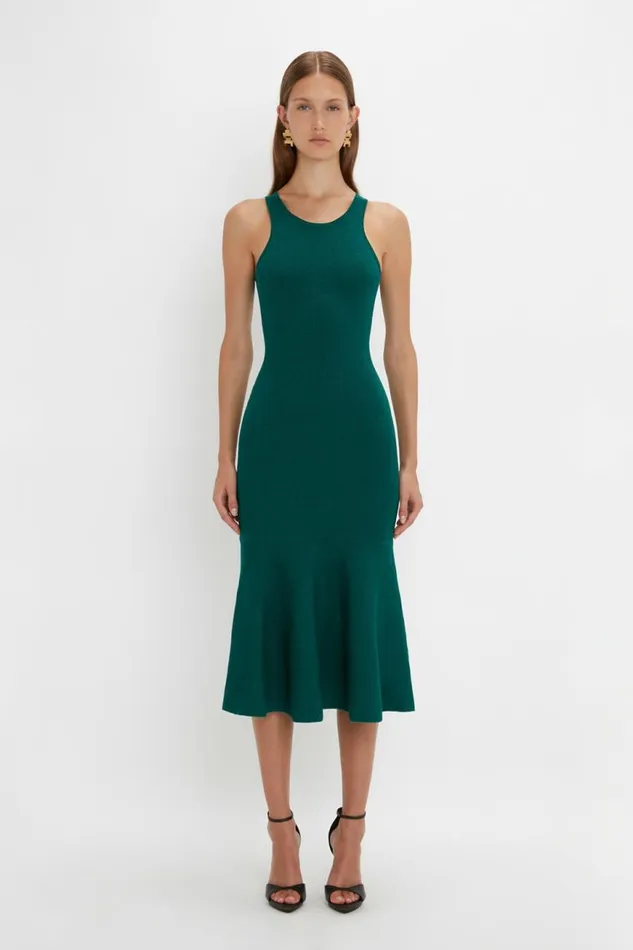 Women Dresses Victoria Beckham VB Body Sleeveless Dress In Lurex Green