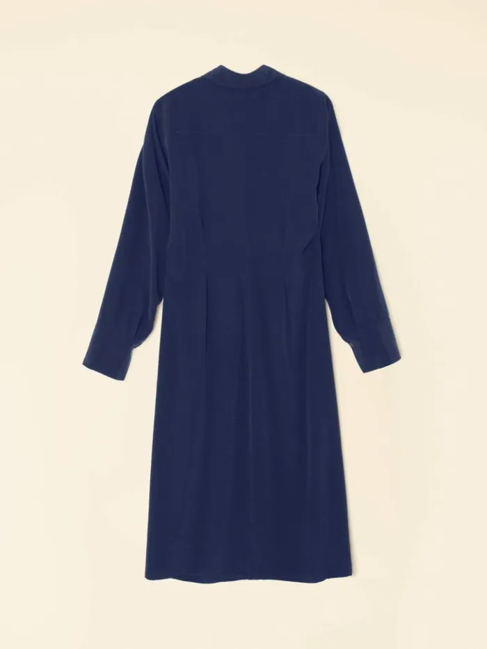 Women Dresses Xirena Navy Banks Silk Dress