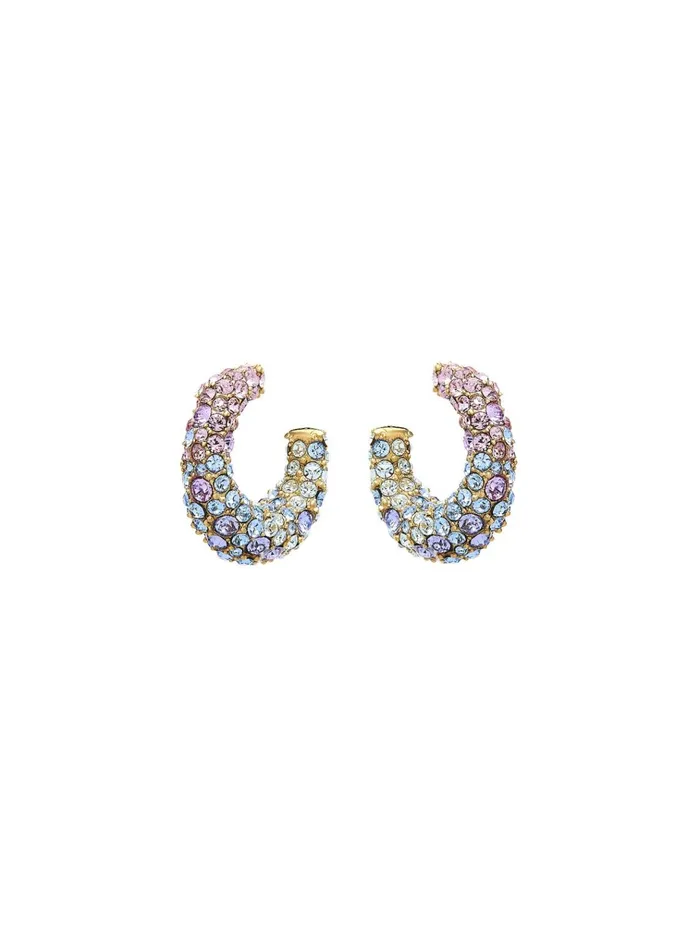 Women Earrings Oscar De La Renta Small Paradise Hoop Earrings Amethyst Multi