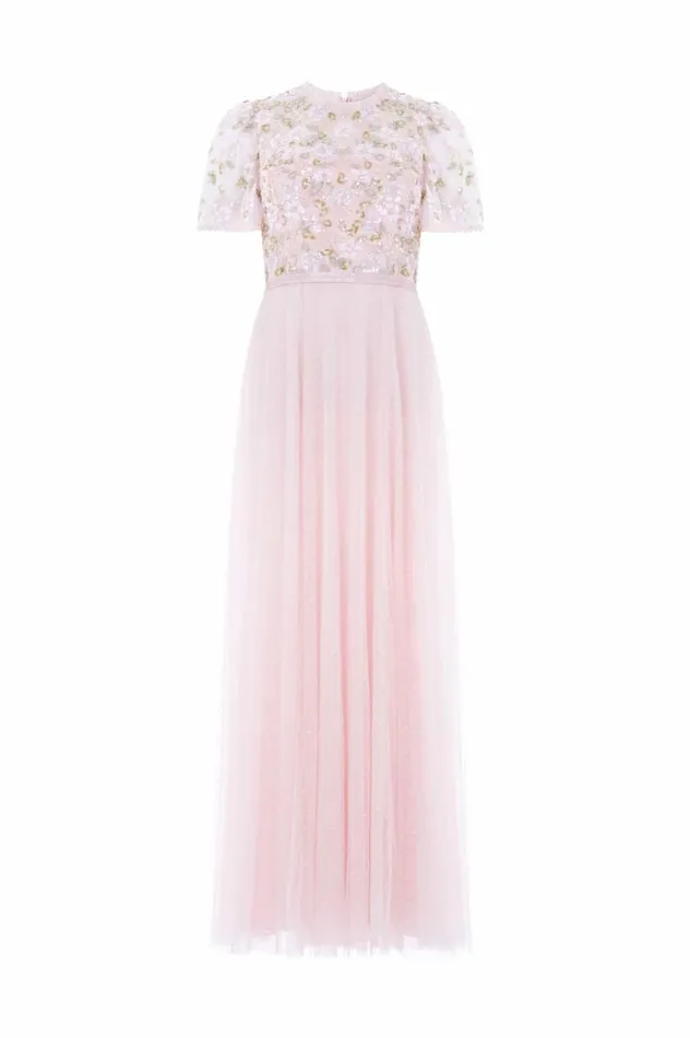 Women Embellished Dresses Needle and Thread Lena Bodice Ankle Gown Pink Women Embellished Dresses Needle and Thread Lena Bodice Ankle Gown Pink