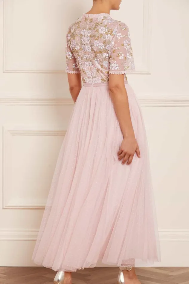 Women Embellished Dresses Needle and Thread Lena Bodice Ankle Gown Pink Women Embellished Dresses Needle and Thread Lena Bodice Ankle Gown Pink