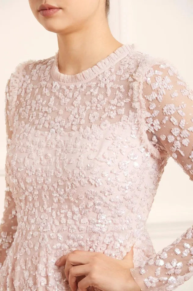 Women Embellished Dresses Needle and Thread Margot Ankle Gown Pink