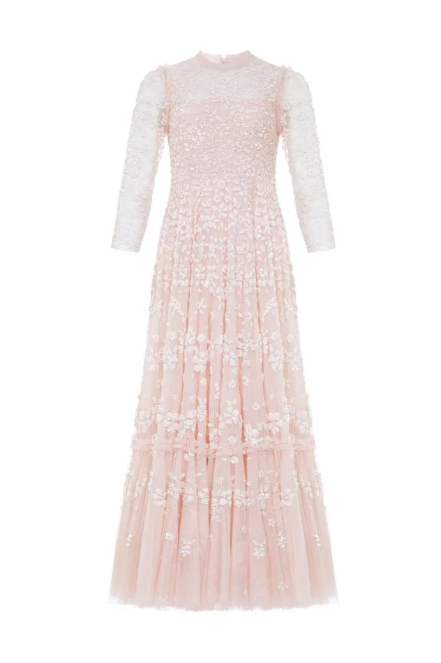Women Embellished Dresses Needle and Thread Margot Ankle Gown Pink