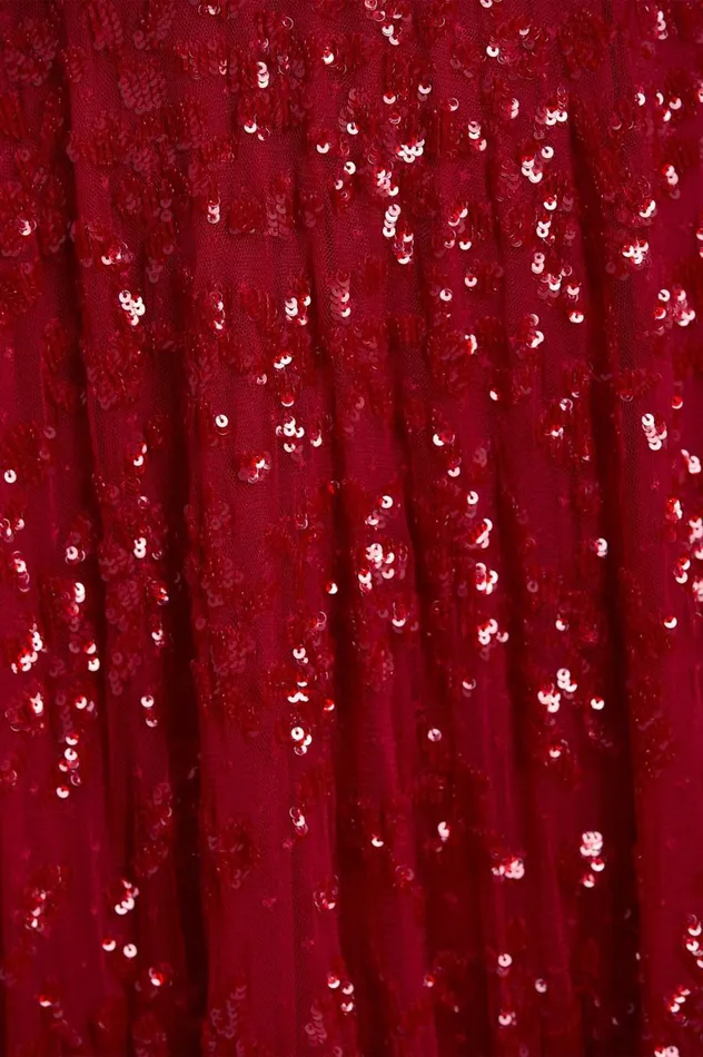 Women Embellished Dresses Needle and Thread Margot Ankle Gown Red