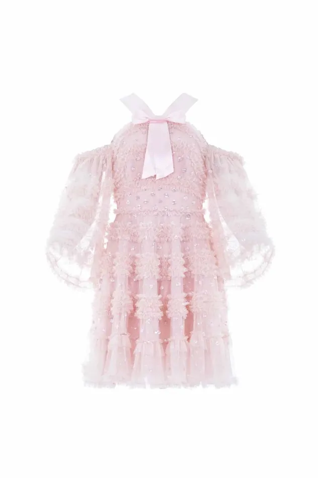 Women Embellished Dresses Needle and Thread Vivian Off Shoulder Micro Mini Dress Pink Women Embellished Dresses Needle and Thread Vivian Off Shoulder Micro Mini Dress Pink