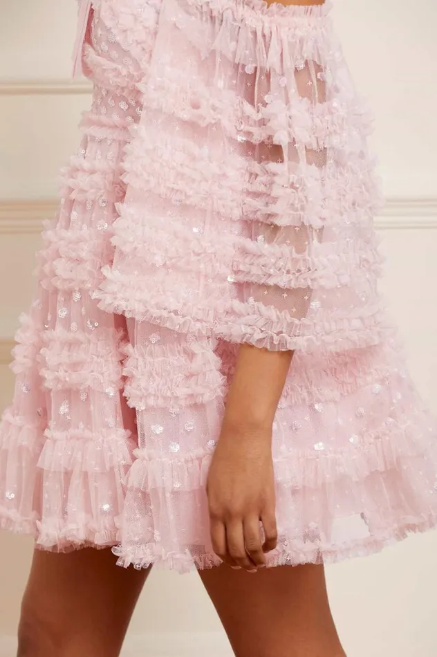 Women Embellished Dresses Needle and Thread Vivian Off Shoulder Micro Mini Dress Pink Women Embellished Dresses Needle and Thread Vivian Off Shoulder Micro Mini Dress Pink