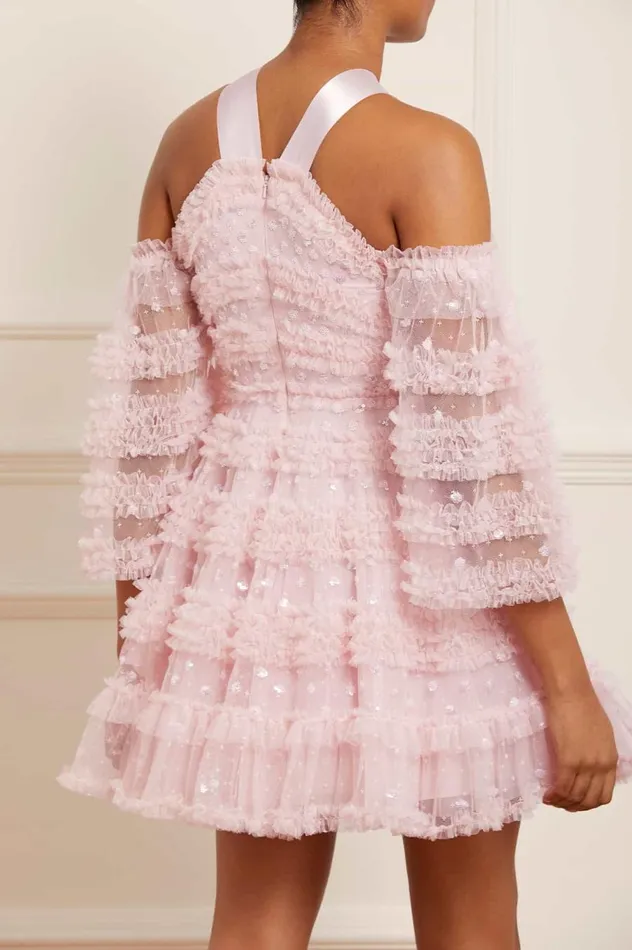 Women Embellished Dresses Needle and Thread Vivian Off Shoulder Micro Mini Dress Pink Women Embellished Dresses Needle and Thread Vivian Off Shoulder Micro Mini Dress Pink